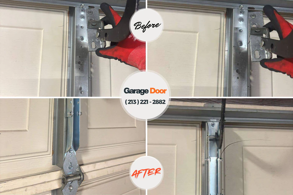 Before and after: garage door repair Frisco City, AL